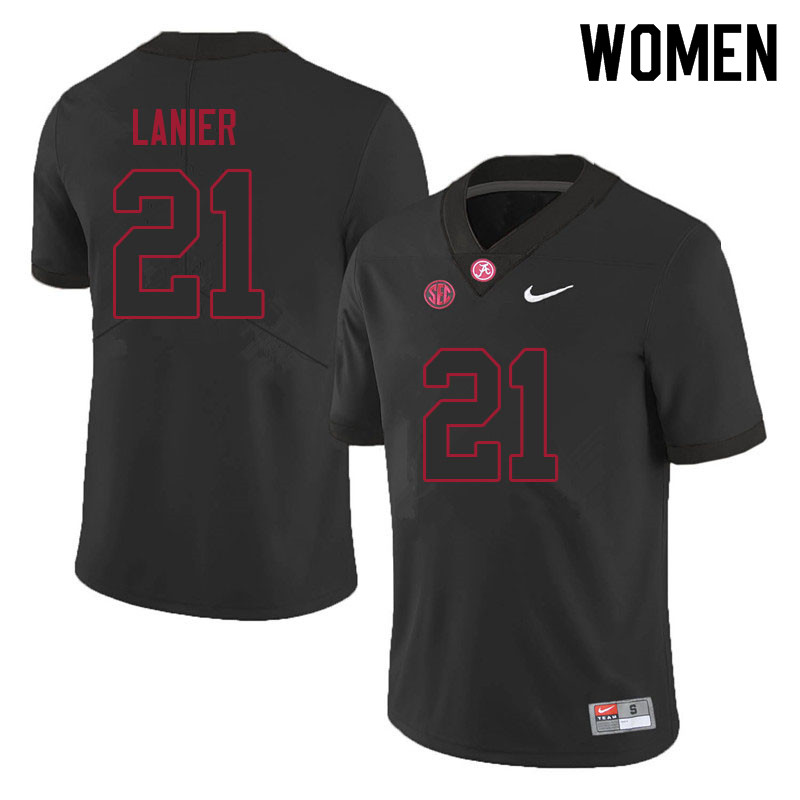 Women #21 Brylan Lanier Alabama Crimson Tide College Football Jerseys Sale-Black